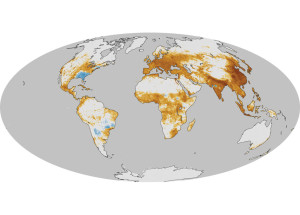 Карта, моделирующая уровень смертности, обусловленной загрязнением воздуха