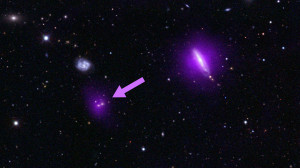 Оптический снимок скопления галактик, сделанный Nuclear Spectroscopic Telescope Array (NuSTAR)