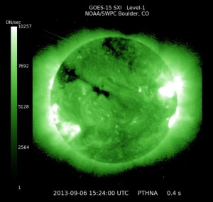 Солнечные вспышки, зафиксированные GOES 15 SXI