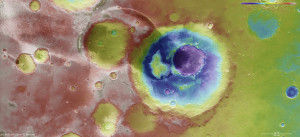 Топографический снимок кратера Беккереля
