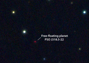 Планета PSO J318.5-22 в окружении звёзд