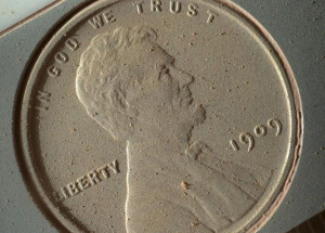 Снимок монеты с марсохода «Curiosity»