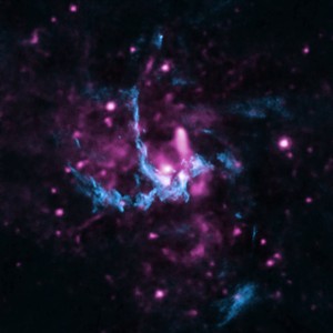 Композитный образ Cтрельца A - супермассивной чёрной дыры в центре Млечного Пути