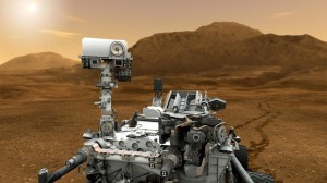 Марсоход «Curiosity» на Красной планете в представлении художника