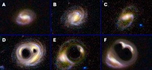 Примеры гравитационного линзирования галактик