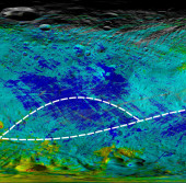 Снимок южного полушария Весты, сделанный прибором VIR