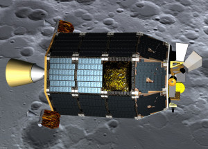 Космический аппарат Lunar Atmosphere and Dust Environment Explorer в представлении художника