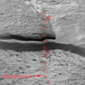Лазер Марсохода Кьюриосити уже отработал свой 100000 выстрел