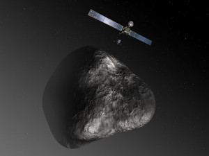 «Rosetta» и «Philae» рядом с кометой 67PЧурюмова — Герасименко в представлении художника