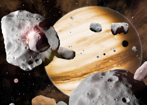 Главный пояс астероидов в представлении художника