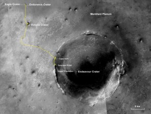 Марсианский кратер Eagle Crater – место посадки Opportunity