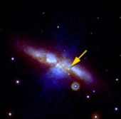 Снимок М82, сделанный «Swift» до взрыва сверхновой SN 2014J