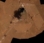 Снимок марсианской поверхности, сделанный «Opportunity» за три недели до своего десятилетия