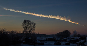 «След» от падения метеорита над Челябинском