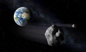 Астероид вблизи орбиты Земли (в представлении художника)
