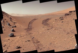 Снимок «следов» марсохода на «Dingo Gap»