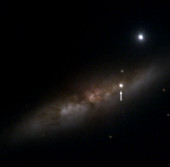 Снимок сверхновой SN 2014J, расположенной в галактике М82