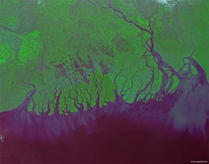 Снимок устья реки Ганг, сделанный «Proba-V»