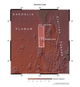 Daedalia Planum и ударный кратер Mistretta