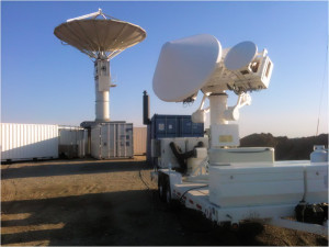 Радары для измерения осадков NPOL (слева) и D3R (справа), задействованные в Iowa Flood Studies experiment