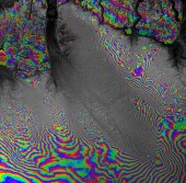 Радиолокационный снимок движения ледника Petermann