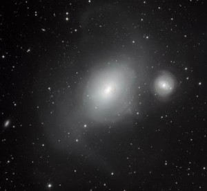 Галактика NGC 1316, и его «соседка» NGC 1317 (справа)
