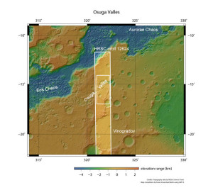 Osuga Valles на фоне прочих марсианских структур