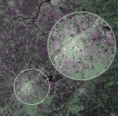 Радиолокационный снимок Брюсселя, сделанный «Sentinel-1A» 12 апреля 2014 года