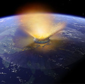 Падение астероида — одна из самых распространённых версий K-T вымирания