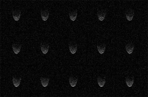 Серия снимков астероида 2006 SX 217, сделанных во время его сближения с Землёй 23 апреля 2014 года