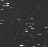 Астероид 2014 KH39, открытый 24 мая 2014 года, на снимке, сделанном 31.05.2014