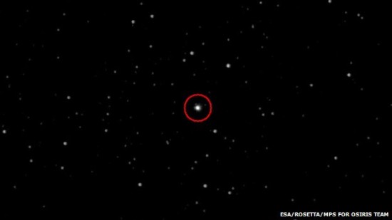 Комета 67PЧурюмова-Герасименко на снимке, полученном камерой «Osiris» 4 июня 2014 года