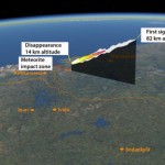 Карта предполагаемого места падения Аннамского метеорита