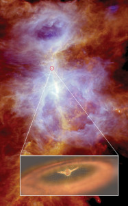OMC2 FIR4 вблизи туманности Ориона
