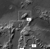Районы возможного размещения ледников на поверхности Марса