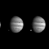 Снимки Юпитера с приближающейся к ней кометой Шумейкеров-Леви 9, сделанные АМС NASА «Galileo»