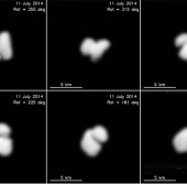 Снимки кометы Чурюмова-Герасименко, сделанные КА ESA «Rosetta» 11 июля 2014 года