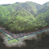 В горах префектуры Гифу созданы два подземных тоннеля L-образной формы