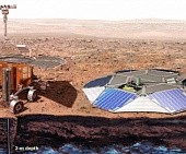 Посадочная платформа и марсоход, которые планируется запустить в рамках миссии «ExoMars» (в представлении художника)