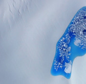 Снимок полыньи в морском льду, сделанный 16 июля 2014 года