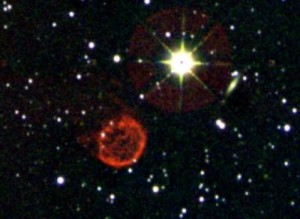 Снимок с новой планетарной туманностью, полученный Infra-Red Telescope
