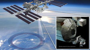 Принцип работы рефлектометра ISS-RapidScat в представлении художника